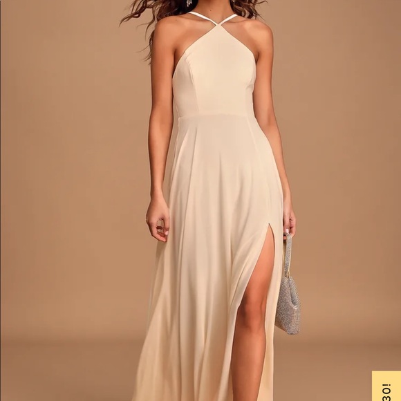 Lulus Dresses & Skirts - LULU’S | Cream maxi dress NWT✨